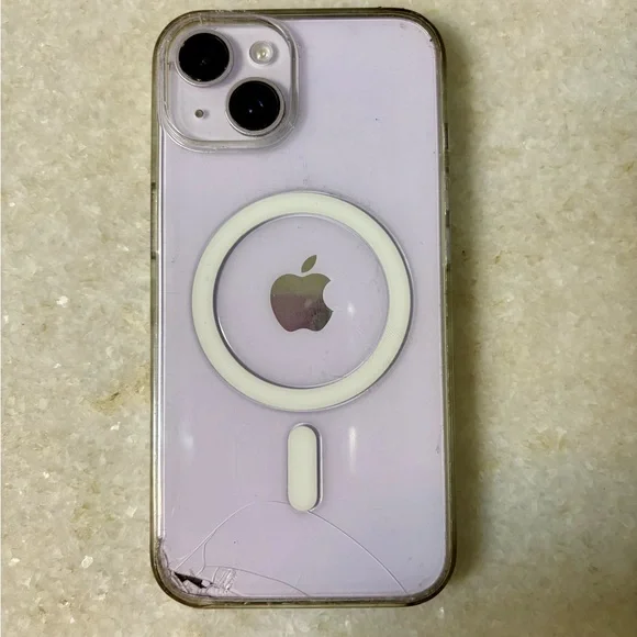 Apple Purple Smartphone with Edge to Edge Display and Notch